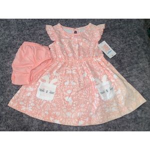 Cute Bunny Printed Dress 9 Months. New.